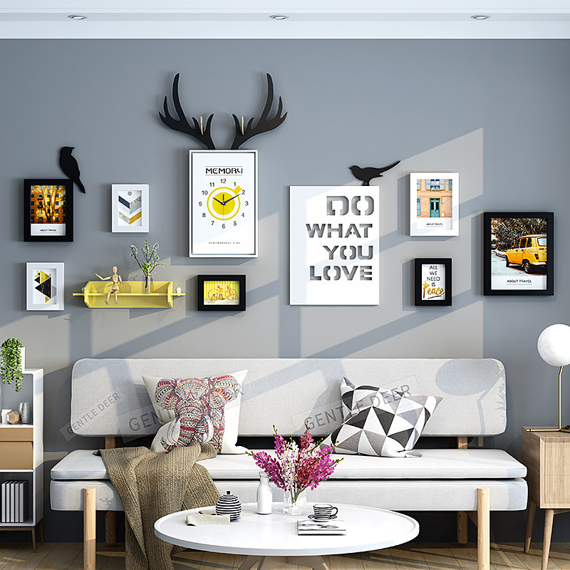 Living room decoration painting sofa background wall painting modern minimalist wall Nordic style wall painting light luxury wall mural