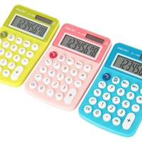 Deli Solar Calculator 1209a Студент Симпатичный маленький свежий калькулятор Портативный мини -финансовый калькулятор