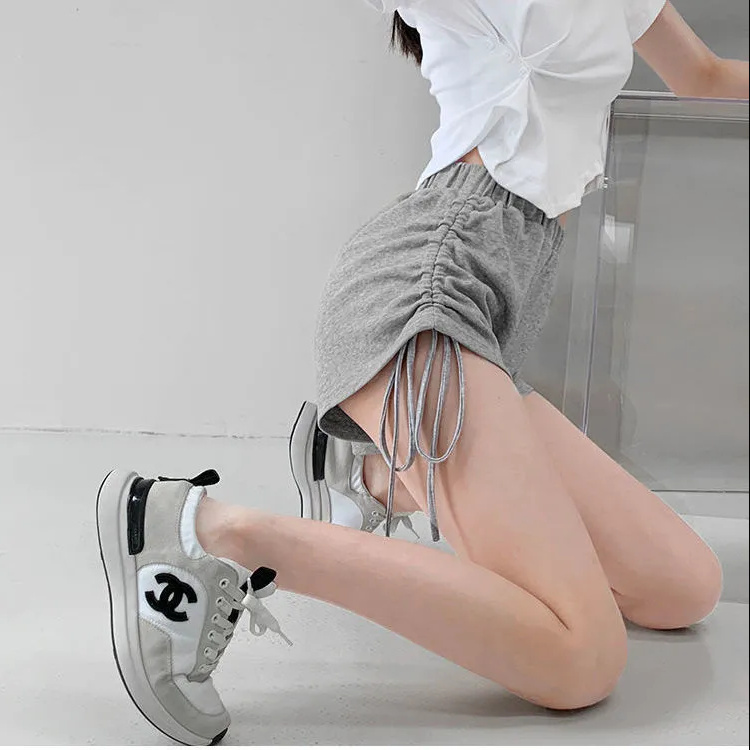 Pure Desire Style Sweet Spicy Girl Drawstring Shorts for Women, Summer Design, Slimming, Casual, Straight, Loose, Wide-Leg A-Line Hot Pants Pure Desire Style Sweet Spicy Girl Drawstring Shorts for Women, Summer Design, Slimming, Casual, Straight, Loose, Wide-Leg A-Line Hot Pants