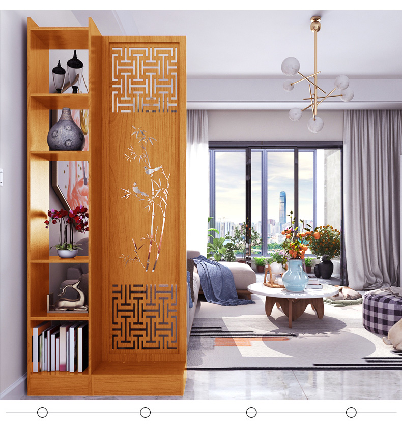 Trung Quốc mới màn hình vách ngăn hiên phòng khách phòng ngủ khách sạn văn phòng đơn giản hiện đại màn hình gấp màn hình bằng gỗ đa chức năng - Màn hình / Cửa sổ bình phong đẹp
