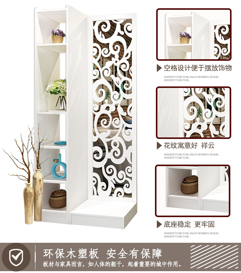 Hiện đại tối giản sáng tạo phân vùng màn hình phòng khách hiên tủ phân vùng trang trí hai mặt màn hình rỗng vách ngăn tủ - Màn hình / Cửa sổ bình phong di động