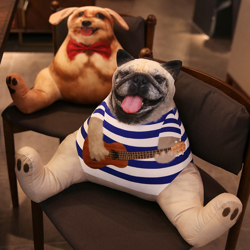 Simulation dog waist pillow seat pillow back cushion cushion office car waist cushion waist cushion chair pillow