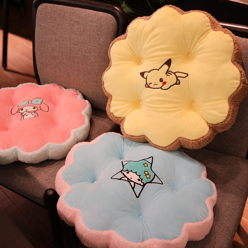 Cartoon round cushion female student classroom stool cushion chair cushion winter children's small fart cushion soft thickened tatami mat
