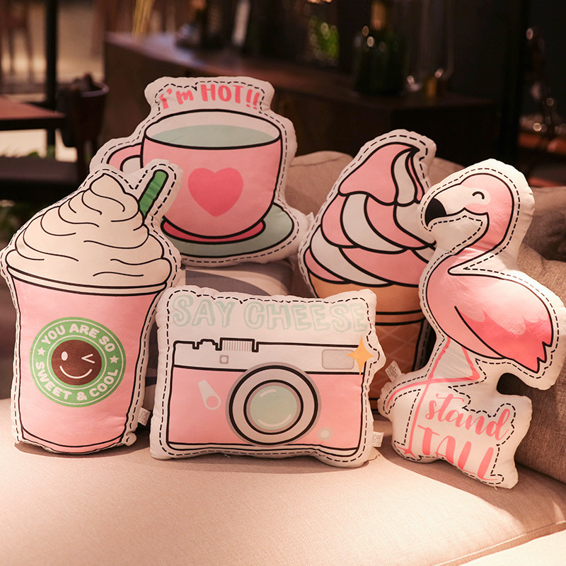 ins pink teenage girl hearts cushions creativity cute tennis red home sofa bedroom small hug with pillow floating window girls