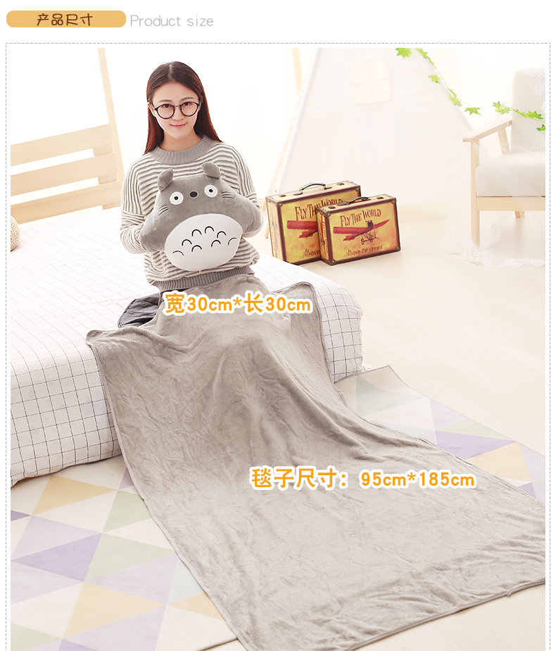 Gối chăn kép sử dụng đệm sofa văn phòng gấp ăn trưa nghỉ trưa bằng gối bằng ô tô chăn ga đa năng ghế lười phòng ngủ