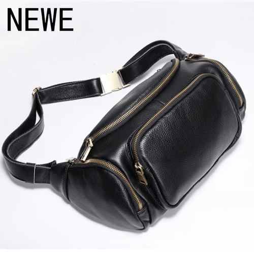 Нагрудная сумка, кожаная вместительная и большая поясная сумка, водонепроницаемая спортивная сумка на одно плечо, из натуральной кожи, воловья кожа