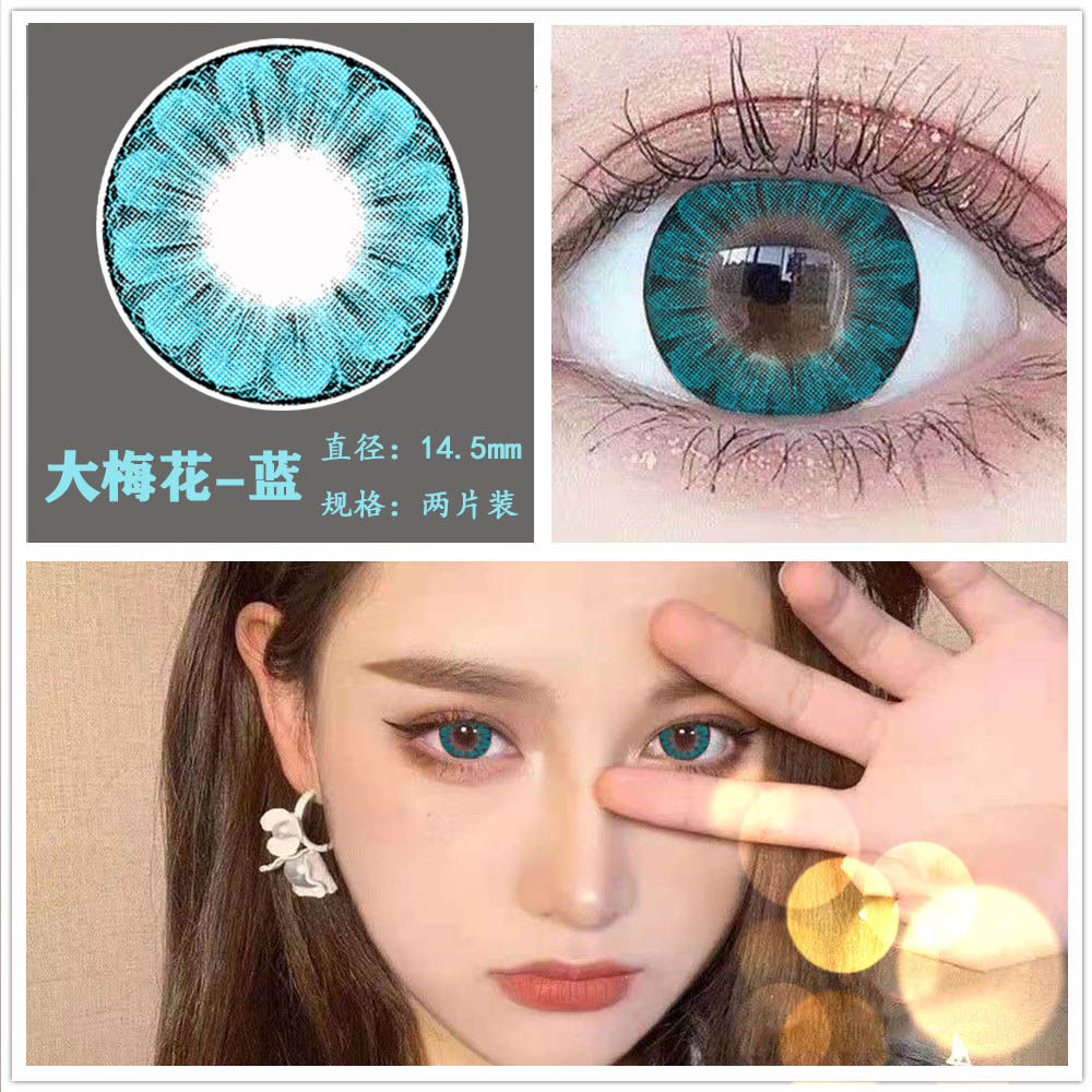 2 Pieces Fitting Midric Flowers SNOWY ELF LORI PUDDING GREY BROWN BLUE MYOPIA CONTACT LENSES (gift companion box) MD