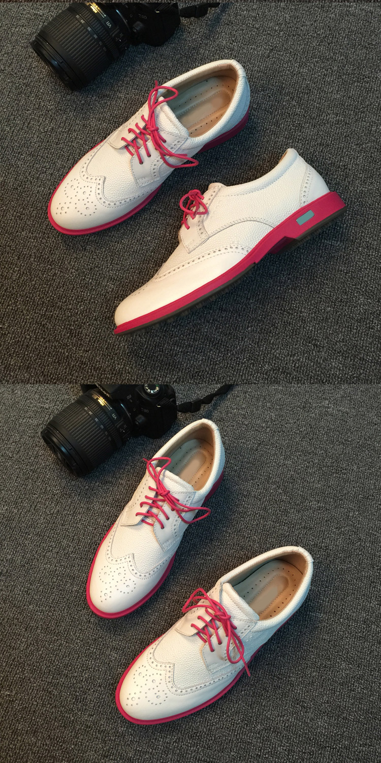 New da trắng giày golf nữ golf Bullock England khắc phẳng giày thường giày thể thao bộ gậy đánh golf honma 4 sao	