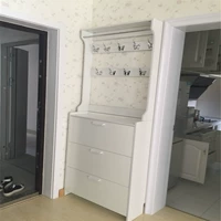 Mỏng màu trắng sơn đỉnh treo giày kết hợp với đơn giản cửa hiện đại sảnh giày vào nội các - Buồng tủ nhựa ngăn kéo