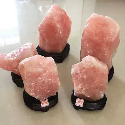Crystal cube pink crystal raw ore decoration Pink crystal column Furong stone Pink crystal degaussing raw stone indoor mine standard crystal gift