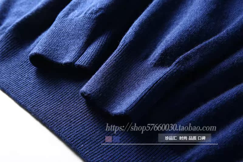 Hàng gia súc siêu cao cấp của năm Merino len pha trộn cashmere ấm áp mùa đông nam áo len mỏng chạm đáy áo khoác gió nam