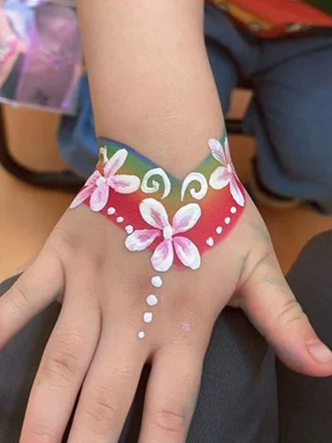 Детская окрашенная профессиональная акварель для лица, гуашь, мел