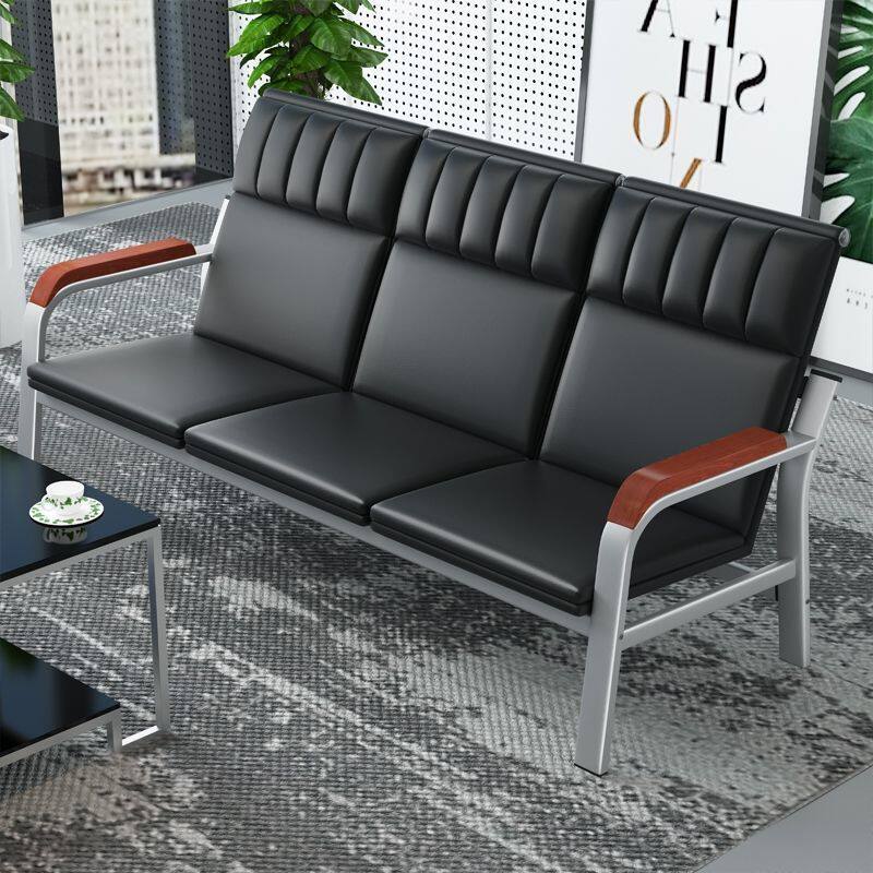 Office sofa coffee table combination business modern office leisure simple iron Xipi small sofa three-seater