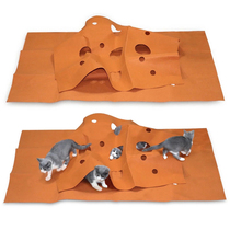 Pet Interactive Cat Catch Cat Tunnel Palace Pet Play Mat Cat Agile Training Cushion Toy Ripping Mat Cat Litter Mat