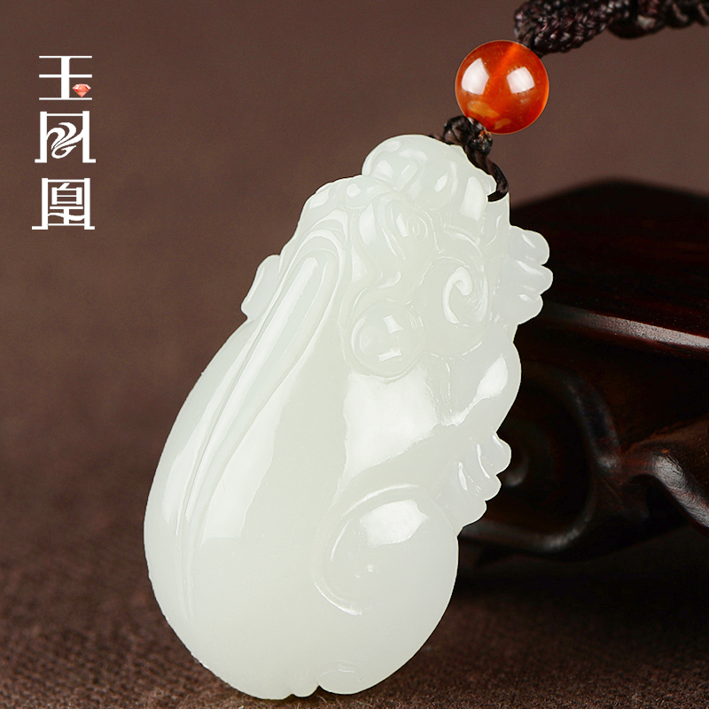 Jade Phoenix Xinjiang Male Necklace with Necklace Pendant and Tian Yuu amulet for lovers Pendant Pendant Female Jade Pendant Pendant