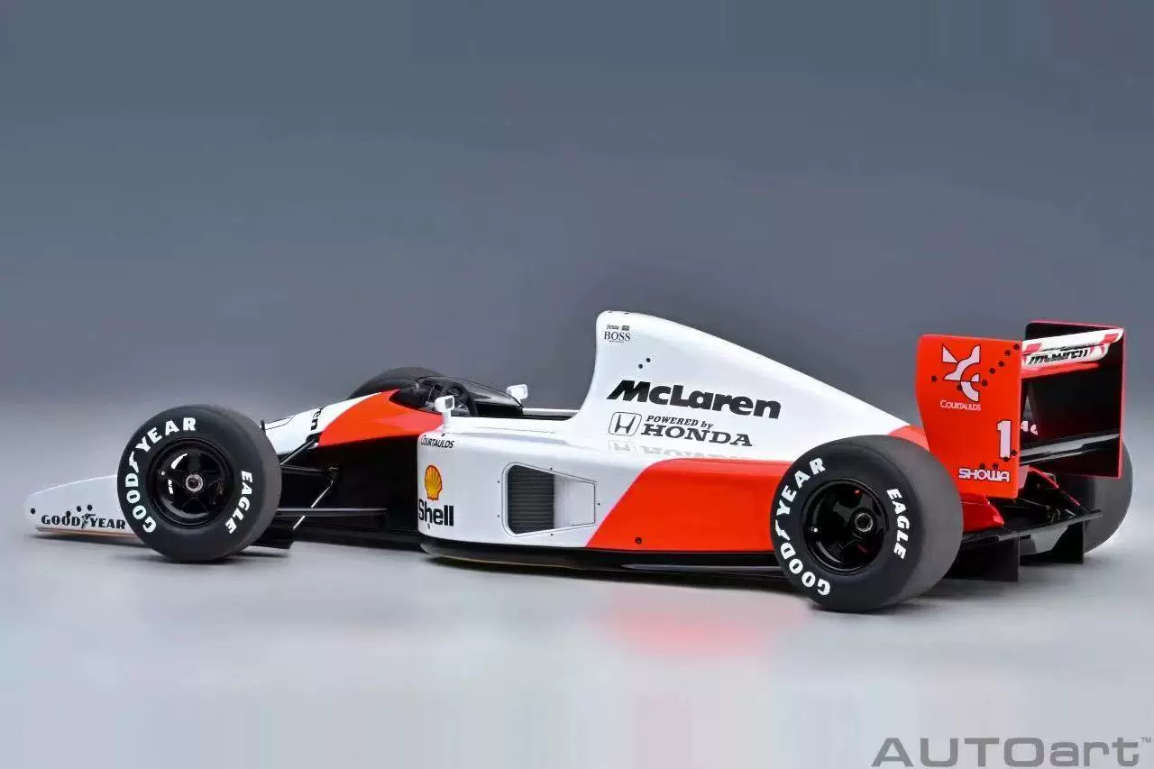 Autoart AA 1:18 Micharan Honda MP4/6 GP 1991 A.senna#1 картина модель автомобиля