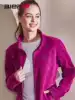 Bill Qi fleece jacket Female fleece jacket Female fleece cardigan hand fleece thick cotton T double-sided velvet autumn and winter