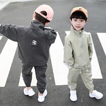  Boys  autumn clothes 2021 new net red boys western style big children handsome spring and autumn clothes childrens suits tide