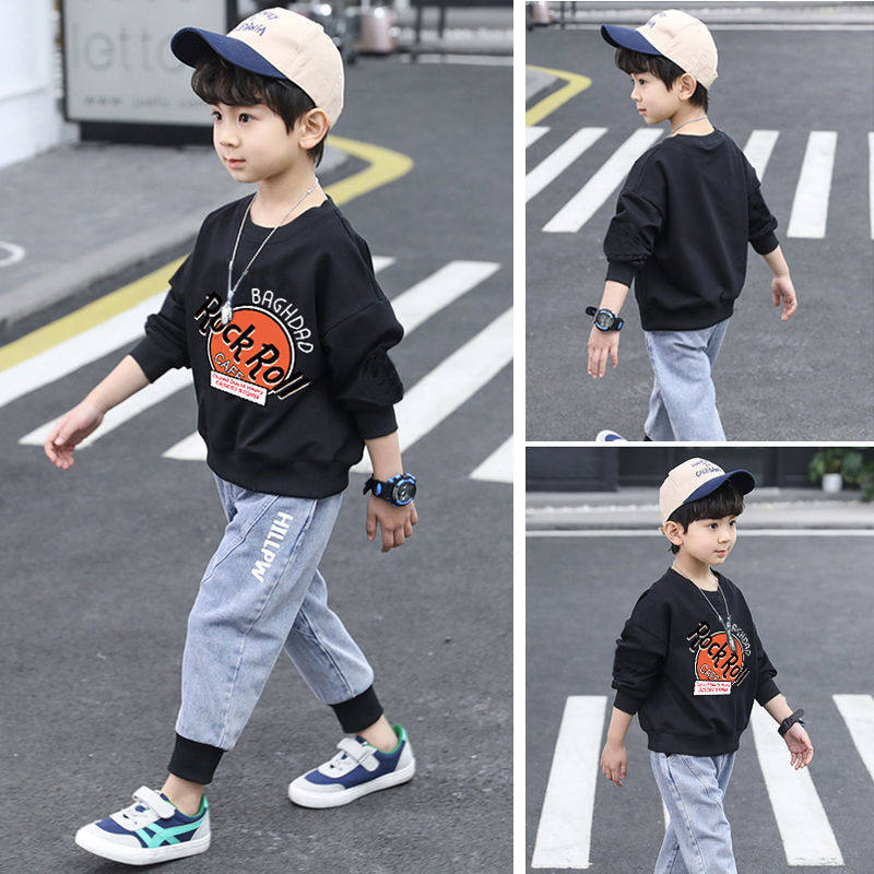 Children's clothing boys' long-sleeved sweater autumn clothing 2023 new Korean style trendy clothing children's handsome spring and autumn tops for big children