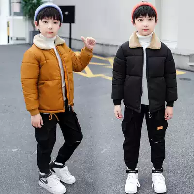 Boys down cotton clothes tide boy foreign school big Children winter coat children cotton coat 2020 Winter new cotton jacket