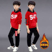  Childrens clothing boys autumn suit 2021 new childrens thickening Western style plus velvet spring autumn and winter gold velvet sports
