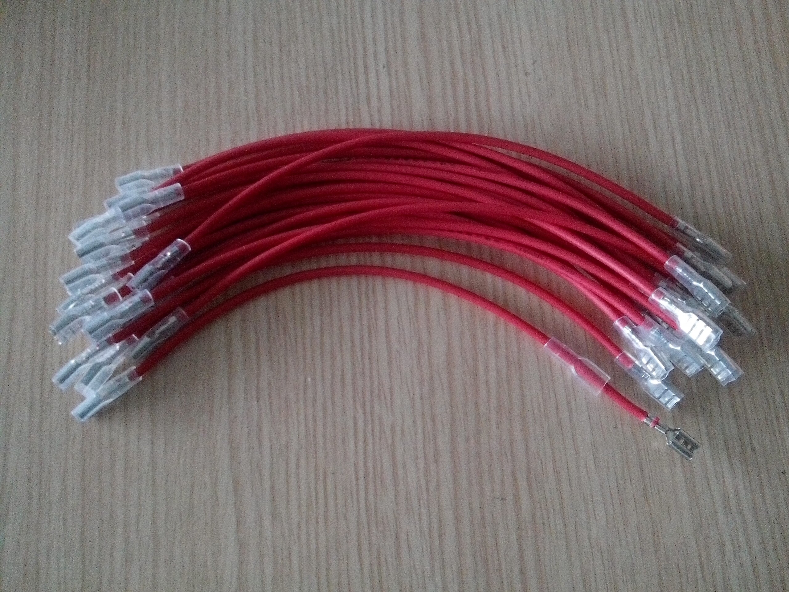 Battery 4 8mm plug-in spring connecting wire with insulating sheath 1 5 2 5 square wire