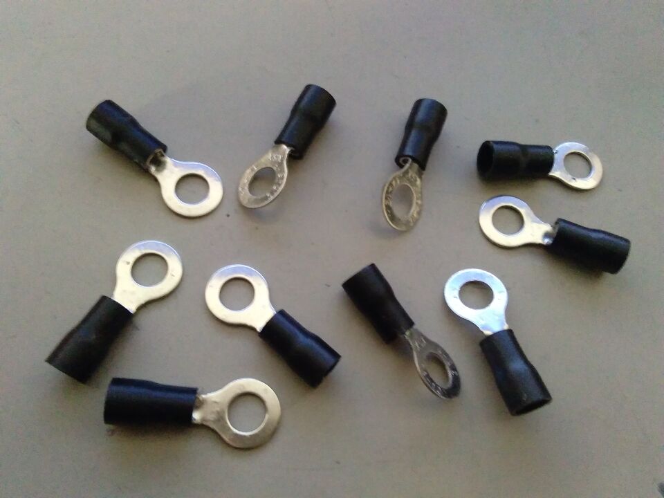 Electric vehicle battery connecting wire terminal round pre-insulated terminal copper terminal RV3 5-6 (10 pack)