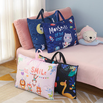 Kindergarten quilt storage bag portable cartoon clothes luggage packing bag Cute waterproof quilt storage bag