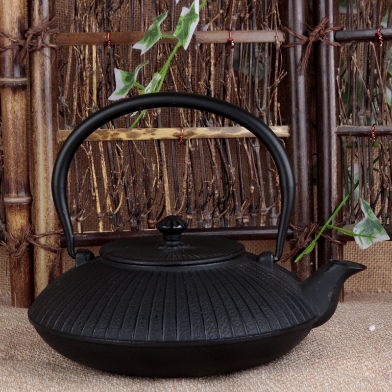 Southern old iron jug handmade cast-iron jug Japanese raw iron jug umbrella gold bar fan-shaped boiling kettle boiling teapot 1 2L