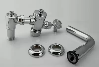 All copper right angle squatting toilet flusher horizontal pedal flush valve stool hand delay valve