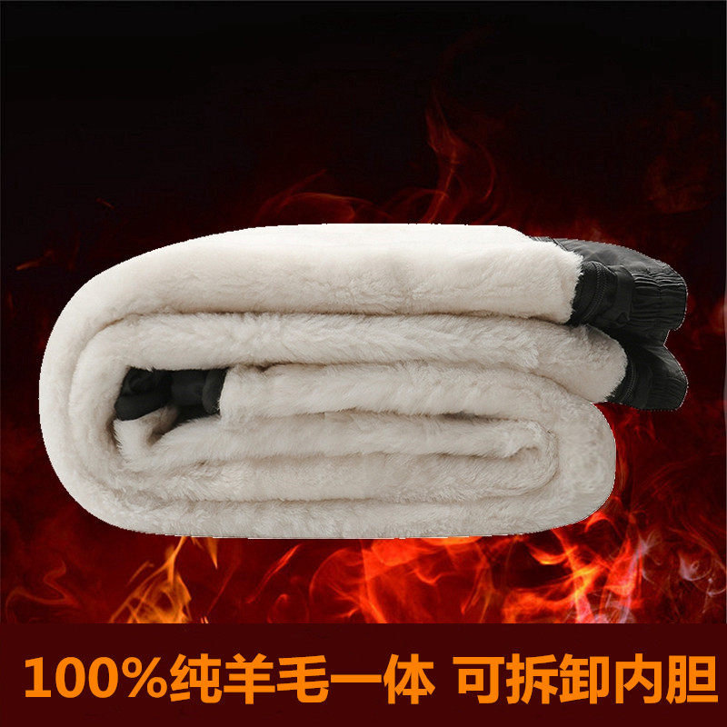 Sheep shearing fur one men's cotton pants sheepskin thickened wool liner sheepskin pants middle-aged and elderly sheepskin warm pants