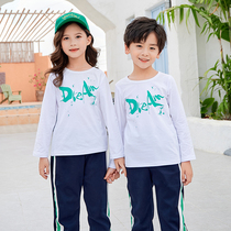Kindergarten Garden clothes Spring and autumn clothes Childrens class Childrens school uniforms Fall sports New long sleeves pure cotton beating undershirt