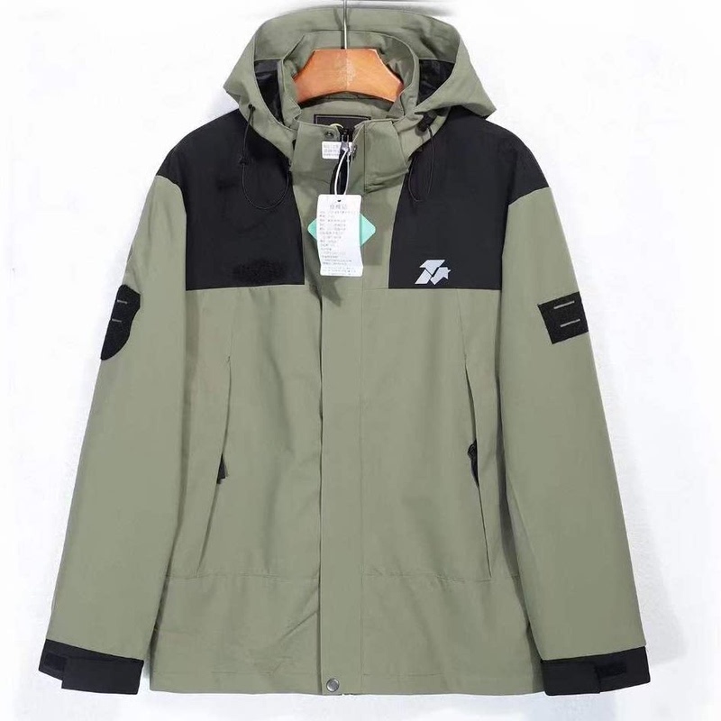 23-Style Assault Jacket, Single-Layer Men's Velcro Thin Jacket, Jihua Outdoor Spring and Autumn Coat with Reflective Detachable Hood