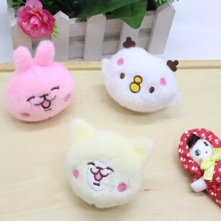 Mới Teddy Bear Head Cartoon Rabbit Chicken Doll DIY Handmade Trang sức Phụ kiện Phụ kiện Toy Toy Doll - Phụ kiện tóc phụ kiện tóc ngắn