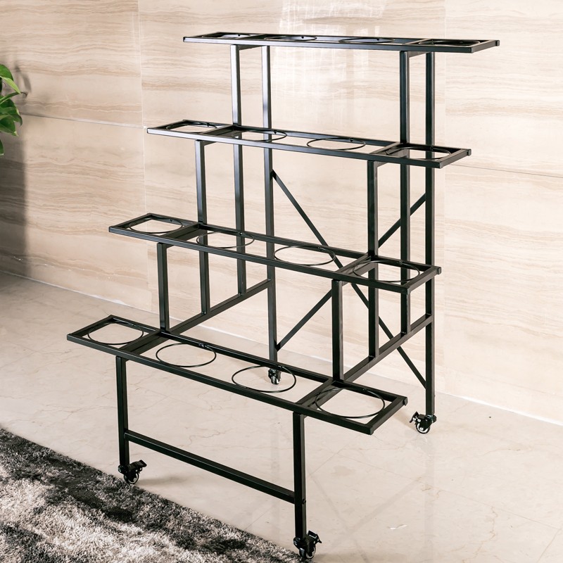 Zhongma / 忠 Cửa hàng hoa khung hoa ống giữ sắt rèn nhiều lớp hoa di động đứng trưng bày hoa lan - Kệ kệ trang trí phòng khách