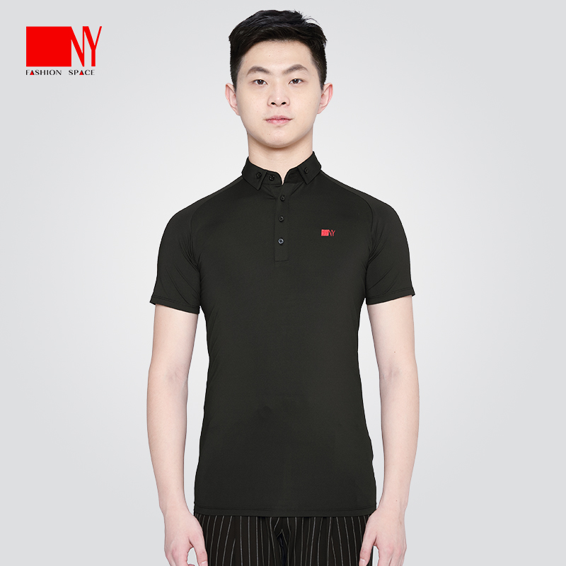 Na Yi Latin dance suit Men's dance suit Men's dance suit Dance suit top National standard dance new modern dance practice suit