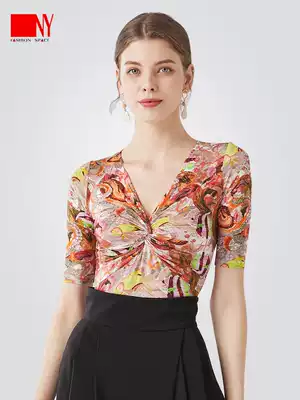 Nayi modern dance dress kink V-neck top fashion modern dance practice uniform dancing clothes jumpsuit jumpsuit