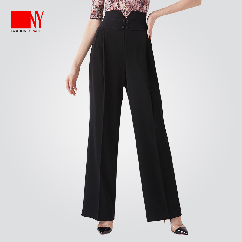 Nayi Modern Dance Pants Women's High Waist Straight Leg Latin Dance Pants Ballroom Dance Wide Leg Long Pants Thin Dancing Pants