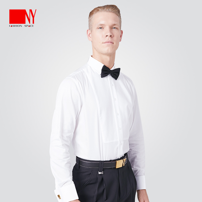 NY nery new Morden dance shirt men's style sleeves men's gown shirts Latin dance outfit practice utiliti