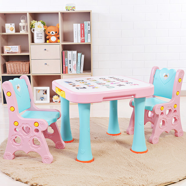 Baby Desk Children S Table And Chair Set Kindergarten Plastic