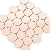 White ceramic pure mosaic hexagonal toilet with balcony tile pool tile black blue