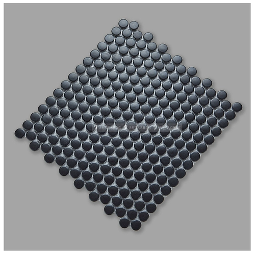 Круглая керамическая мозаика, скандинавская черно-белая декоративная плитка, противоскользящая напольная плитка для ванной комнаты и магазина