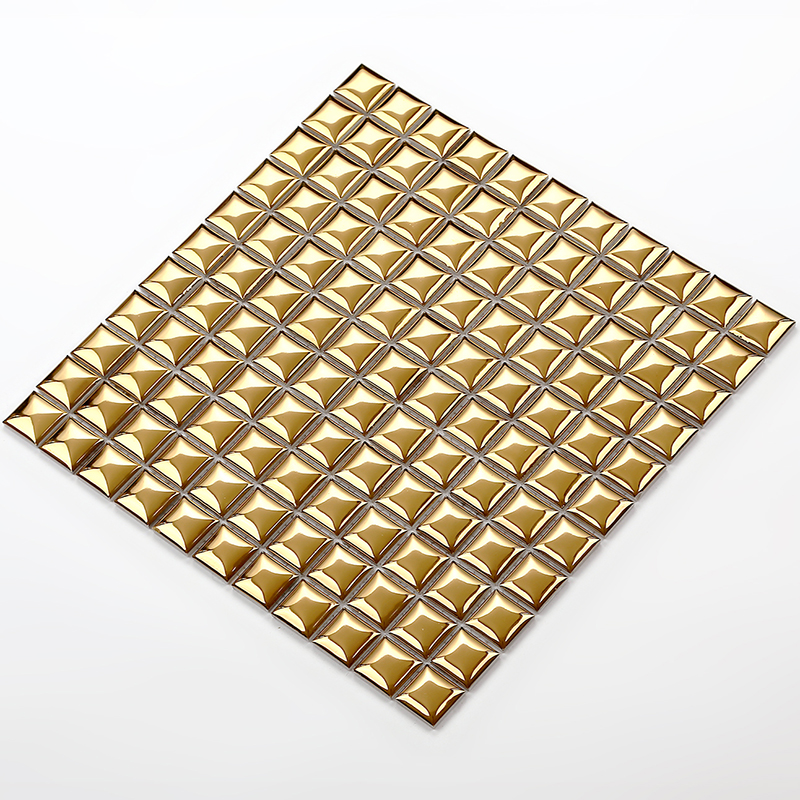 Ceramic Mosaic Gold Silver Color Non-slip TV Background Wall Hotel Ktv Furnishing Makeup Room Genguan Bar