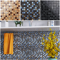 Glass mosaic color living room tile toilet KTV black blue decoration bar chain decoration