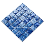 Керамический мозаичный бассейн синий вогнутый и выпуклый волнистый паттер