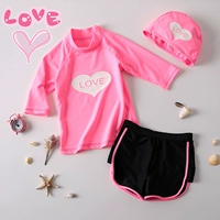 Áo tắm mới cho trẻ em màu hồng yêu thích trong tay áo ngắn - Bộ đồ bơi của Kid đồ bơi mẹ và bé