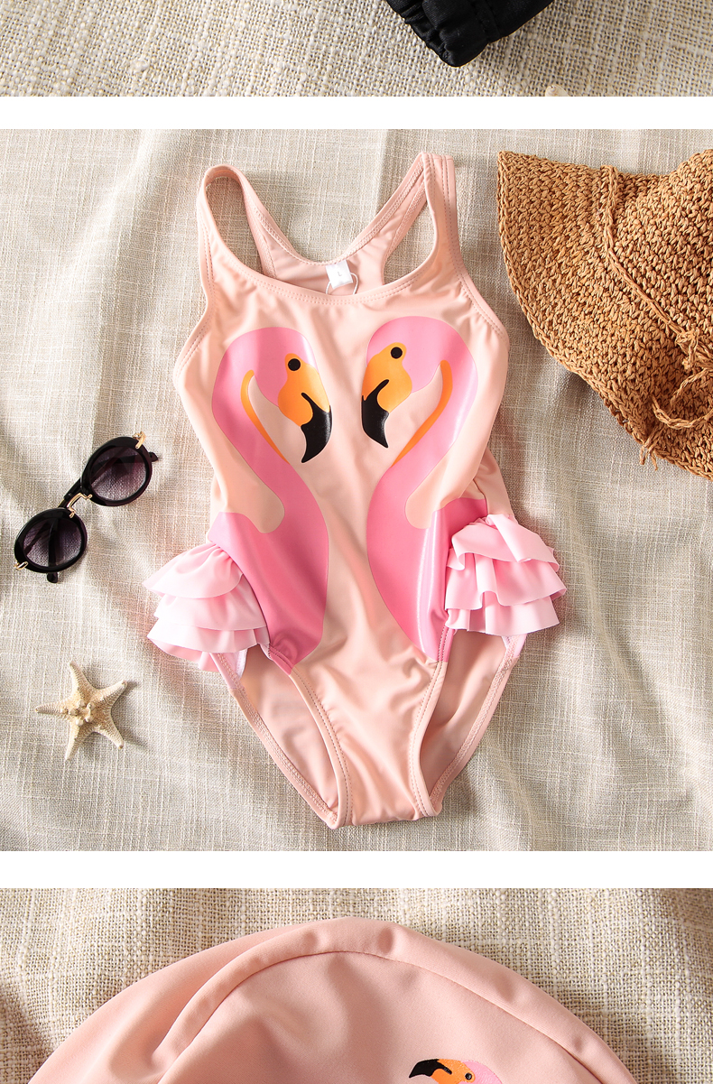 Đồ bơi cho trẻ em Cô gái Công chúa Bé Đen Thiên nga Áo tắm Cô gái Xiêm Dễ thương Little Swan Đồ bơi bằng gỗ - Bộ đồ bơi của Kid đồ bơi trẻ em nữ 12 tuổi