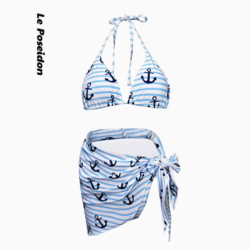 Neptune Sweetheart Original Design Nautical Style Swimming Pool Photo Shoot Hot Spring Swimsuit Women's New Split Bikini Swimwear