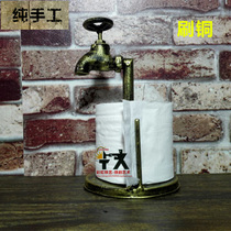 Round roll paper toilet paper retro fashion creative tissue holder living room drawing paper box personalized tissue box Kitchen restaurant