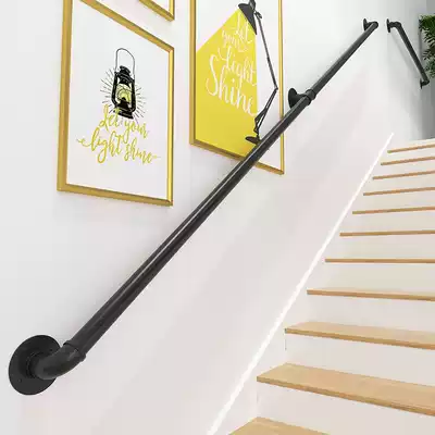 Household Wall iron pipe simple modern stair handrail guardrail elderly children indoor and outdoor handrail